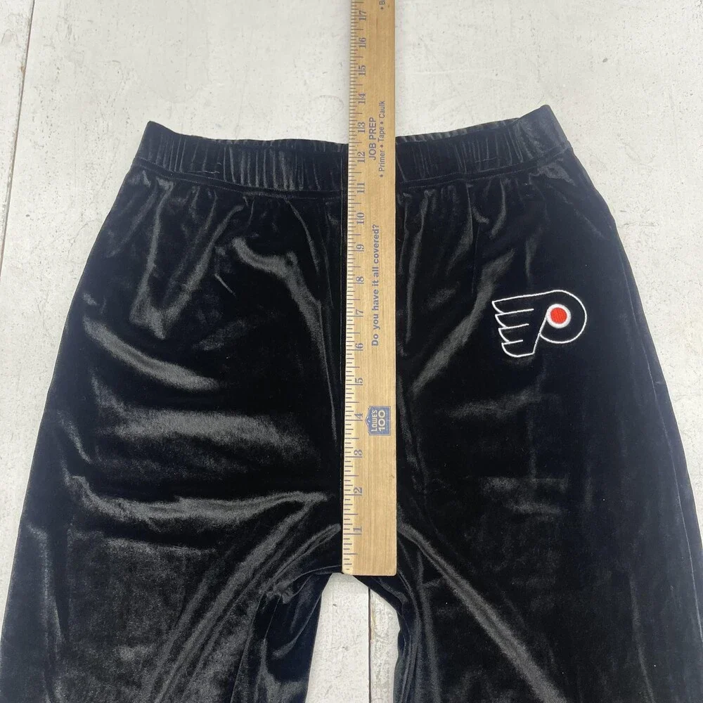 Philadelphia Flyers Pajama Set Girls Large 14 Black NHL Hockey Mitchell & Ness
